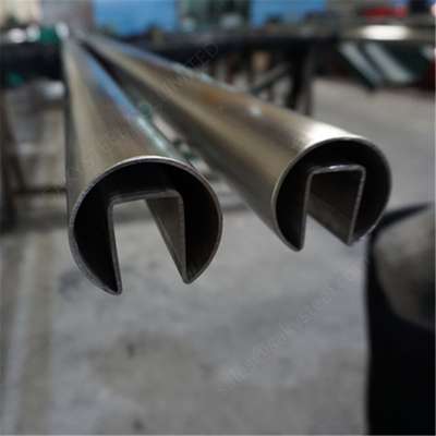 201 304 316 Stainless steel slotted tubing u channel tube groove tube for handrail