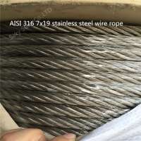 Free sample 316 stainless steel wire rope 7x7 Mill Test